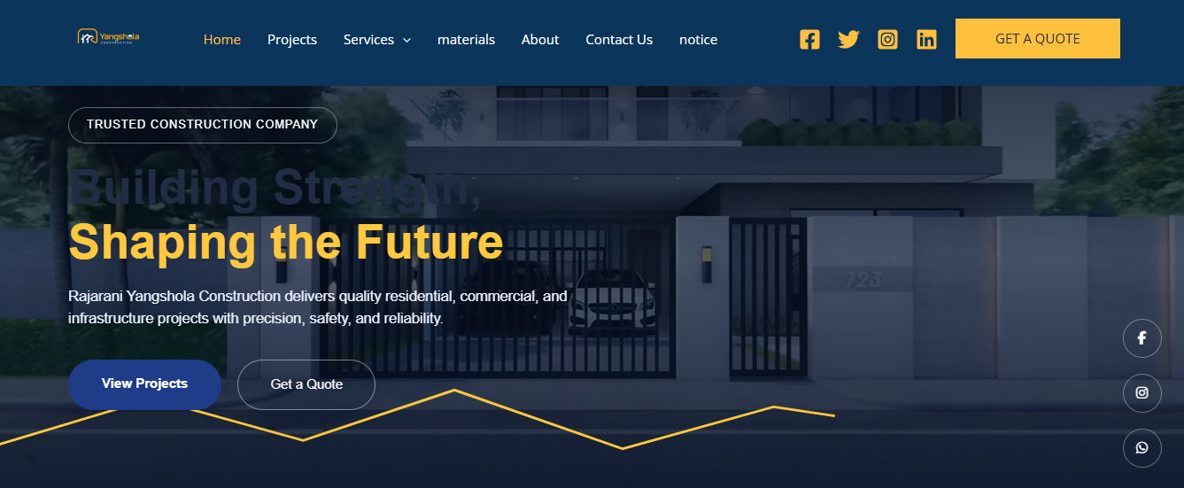 Rajaraniyangshola Construction